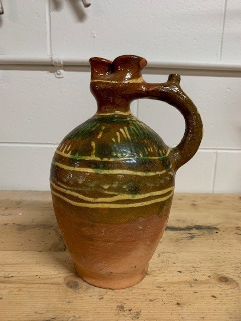 Vintage Hungarian  Glazed Ceramic  Jug  #5210  Byron