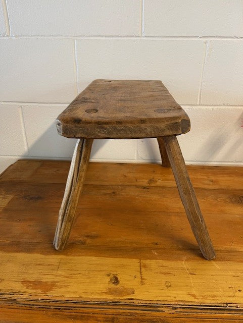 Vintage  European (Small)  Wooden "Milking" Stool  #6474  Byron