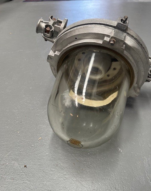 Vintage Industrial CZECH Bunker Light  #6219    Byron