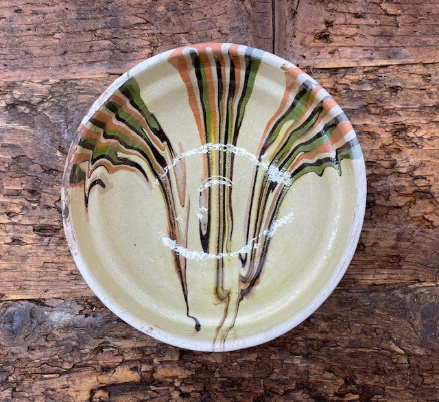 Vintage Hungarian   Glazed Ceramic Bowl  #6774  Byron