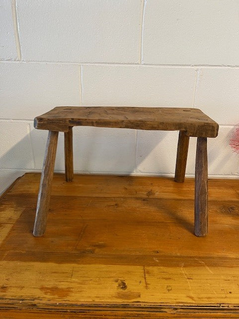 Vintage  European (Small)  Wooden "Milking" Stool  #6474  Byron
