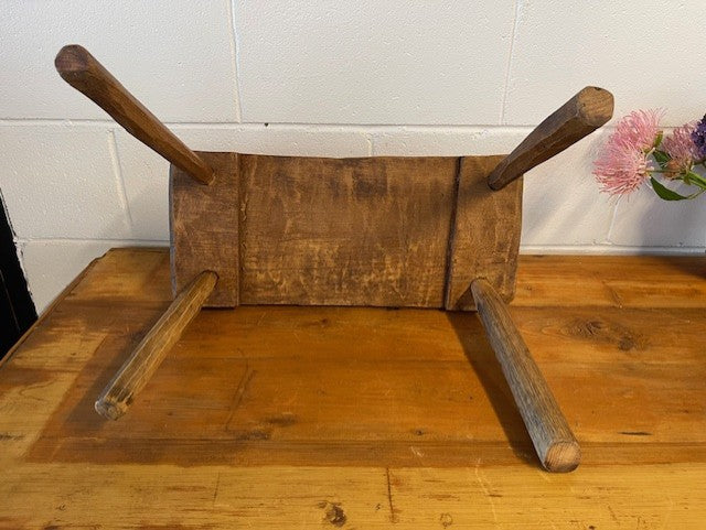 Vintage  European (Small)  Wooden "Milking" Stool  #6474  Byron