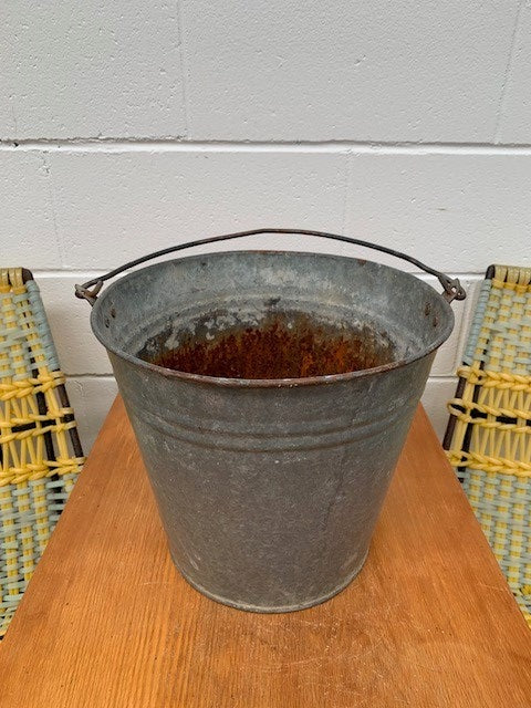 Vintage Hungarian Galvanised Water Bucket  #5303 Byron