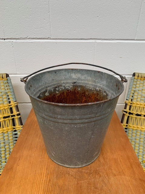 Vintage Hungarian Galvanised Water Bucket  #5303 Byron