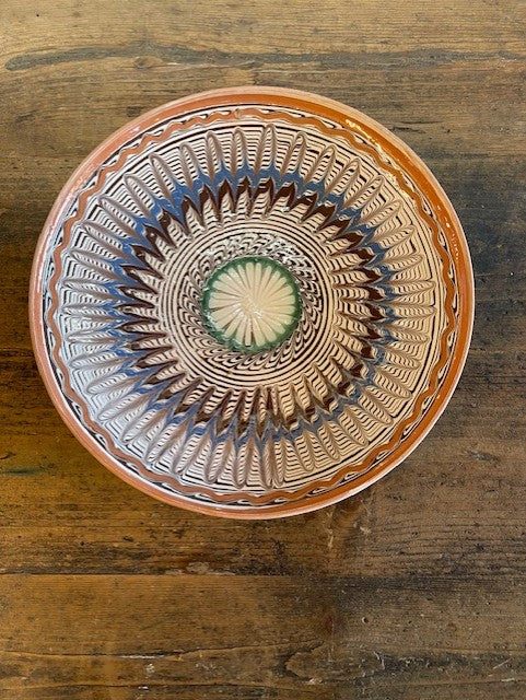 Vintage Hungarian Glazed Ceramic  Plate  #6192   Byron