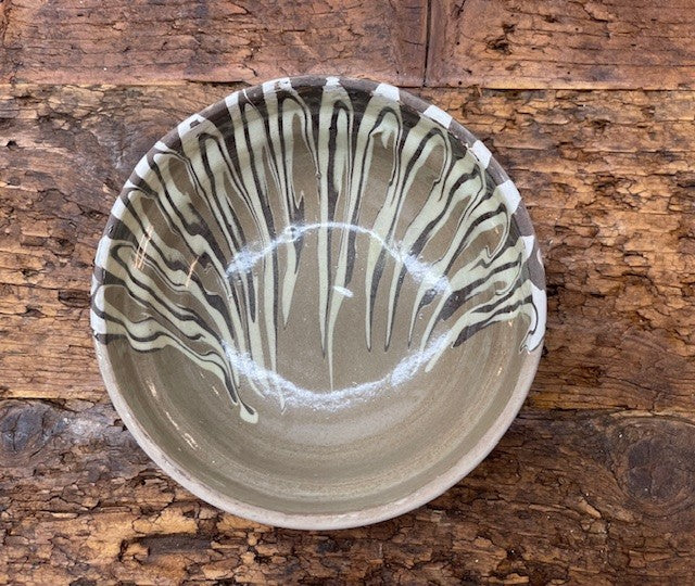 Vintage Hungarian   Glazed Ceramic Bowl  #6771  Byron