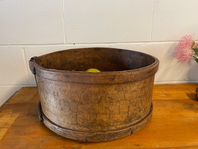 Vintage  European Wooden Veggie Bowl  #6484  Byron