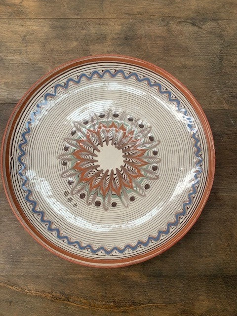 Vintage Hungarian Glazed Ceramic  Plate  #5186 Byron