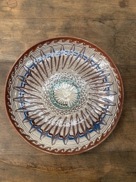 Vintage Hungarian Glazed Ceramic  Plate  #5185 Byron