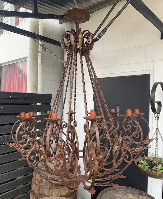 Vintage Wrought Iron Chanderlie / Candleabra  #4839 Byron