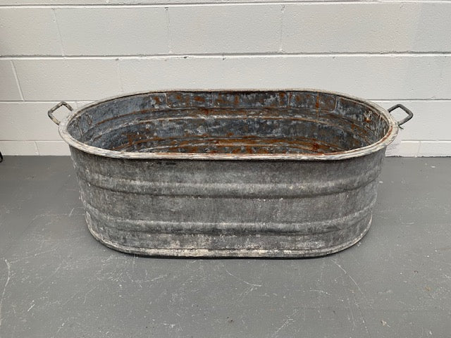 Vintage  European Galvanized Laundry  Tub #5551 Byron