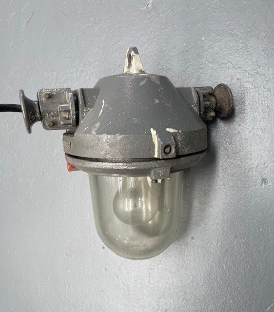 Vintage Industrial CZECH Bunker Light  #6218    Byron