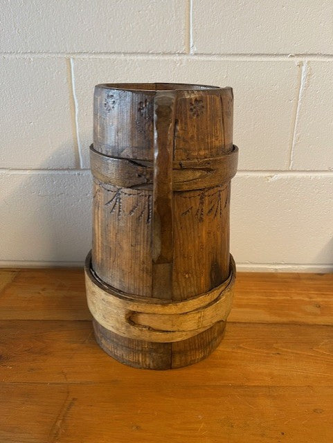 Vintage  European Wooden Jug   #6459  Byron