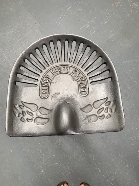 Cast-Iron Tractor Seat with Wooden Legs Stool  # 5554  Byron