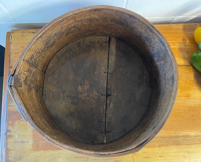 Vintage  European Wooden Veggie Bowl  #6484  Byron