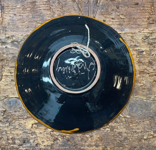 Vintage Hungarian   Glazed Ceramic Plate  #6763  Byron