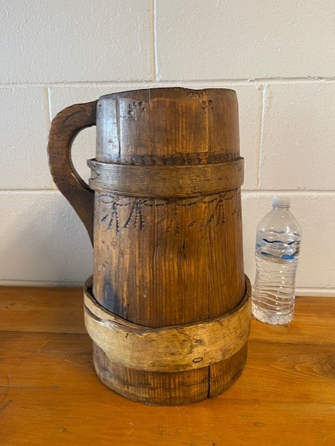 Vintage  European Wooden Jug   #6459  Byron