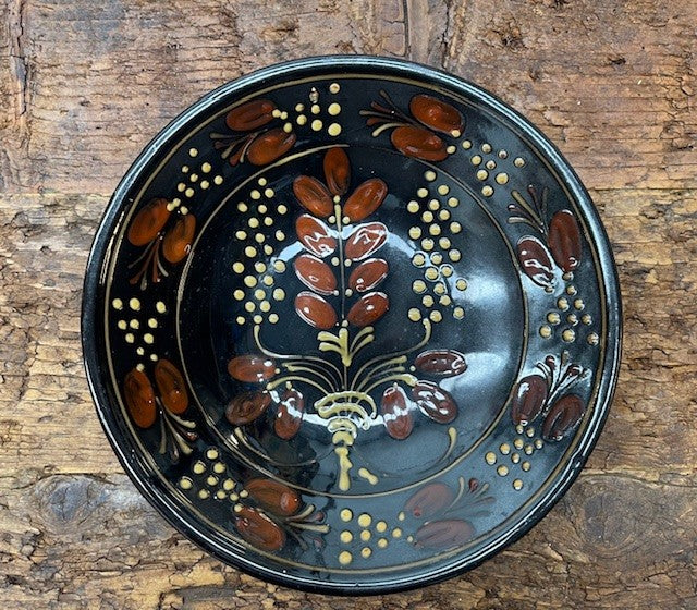 Vintage Hungarian   Glazed Ceramic Plate  #6764  Byron