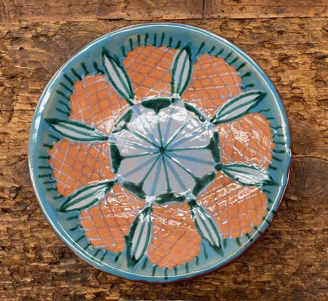 Vintage Hungarian   Glazed Ceramic Plate  #6765  Byron