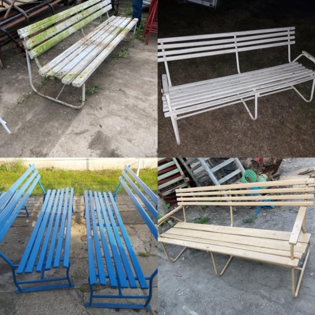 Vintage bistro Garden bench seat #3508 August container