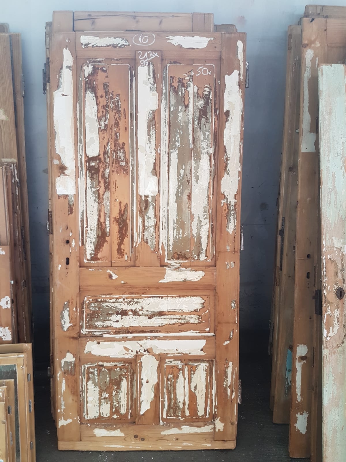 Vintage French house wooden door #2565/10
