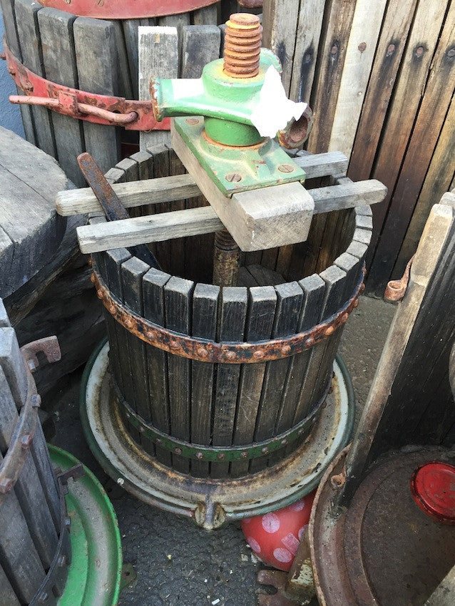 Vintage industrial  French cast iron grape press #1093 m