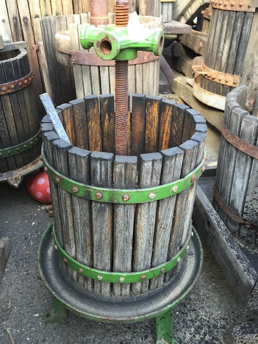 Vintage industrial  French cast iron grape press #1092 sm
