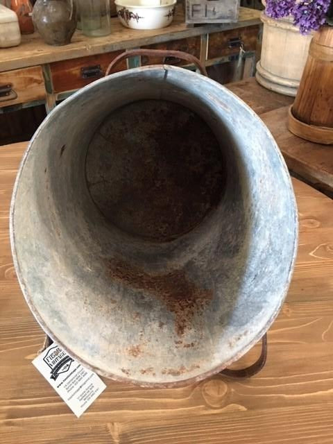 Vintage  Galvanized Ash Bucket #B119 Byron