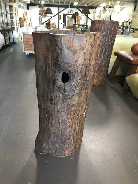 Vintage European Oak  Wooden Hollow Log #4079  Byron
