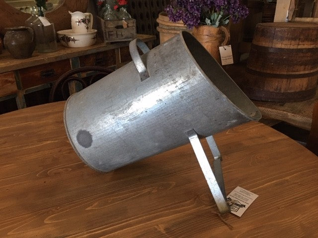 Vintage  Galvanized Ash Bucket #