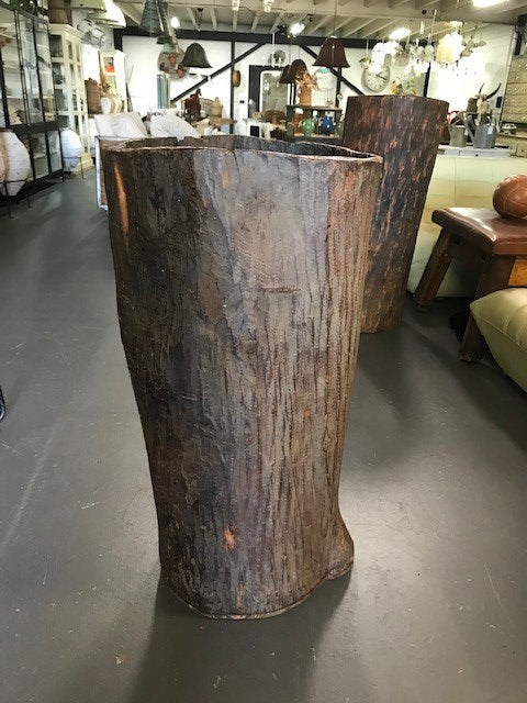 Vintage European Oak  Wooden Hollow Log #4079  Byron