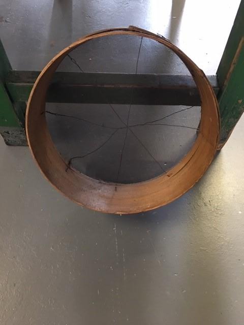Vintage  European wooden sieve #