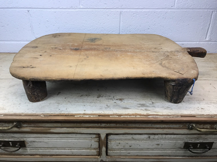 Vintage Turkish wooden breadboard cutting board  #1378 feet