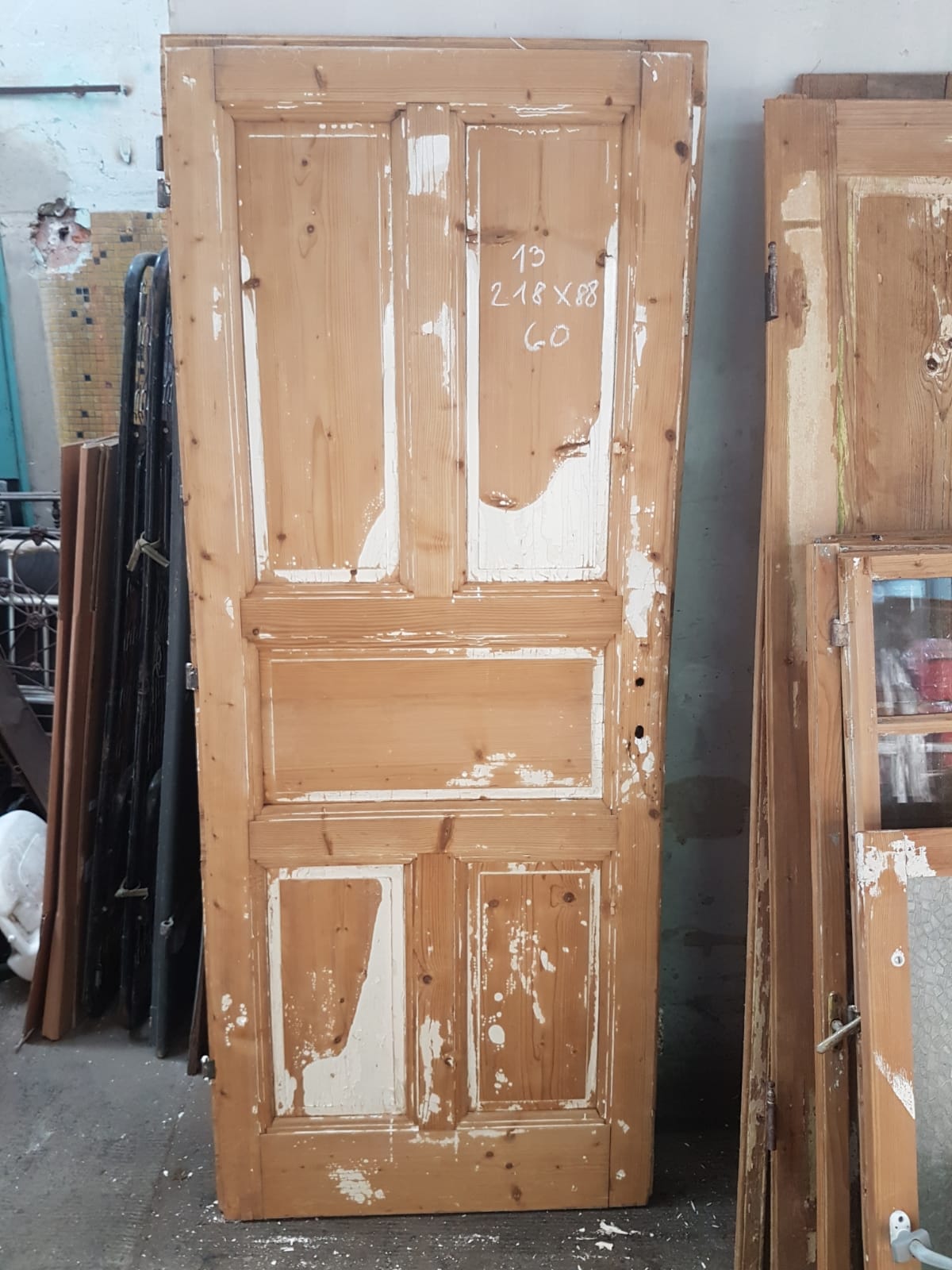 Vintage French wooden house door #2565/13