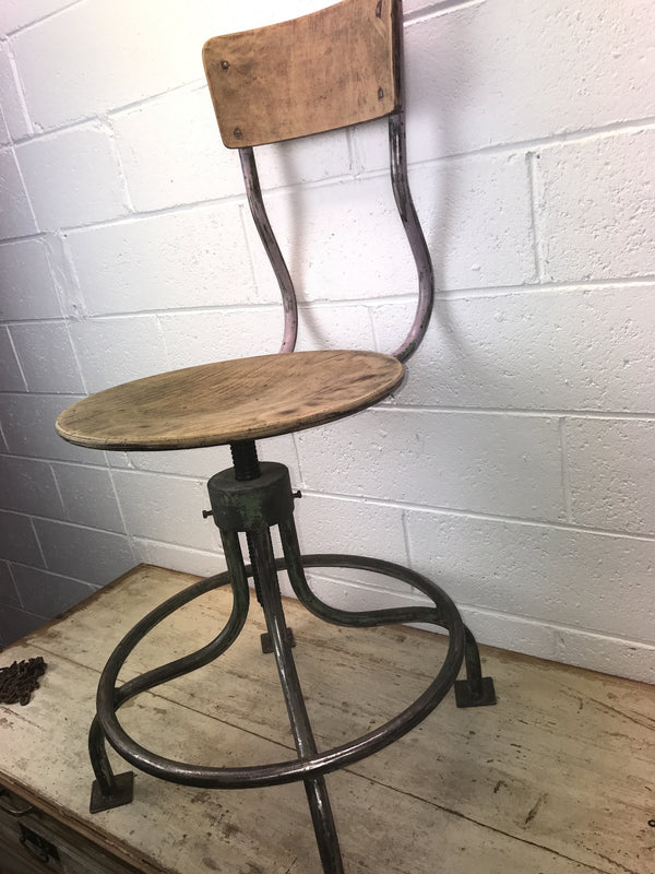 Vintage industrial European Atelier chair #1414