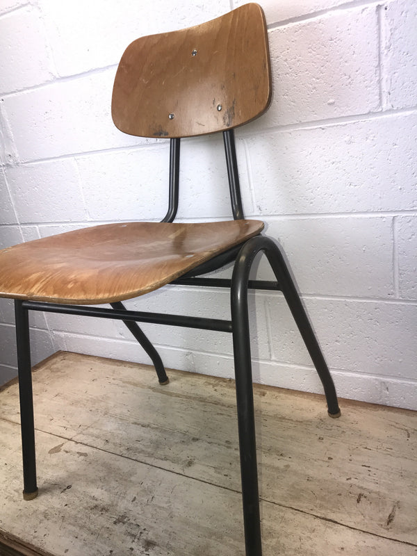 Vintage industrial Dutch school chairs  #1435