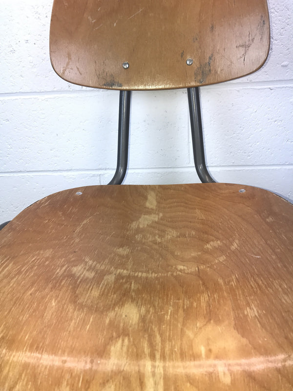 Vintage industrial Dutch school chairs  #1435
