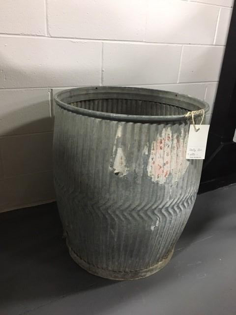 Vintage English galvanized Dolly  Bins #