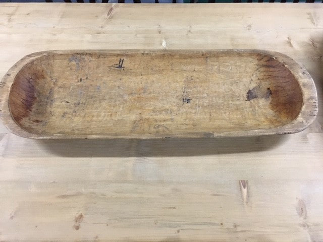 Vintage European Wooden Flat Dough Bowl  #B148  Byron