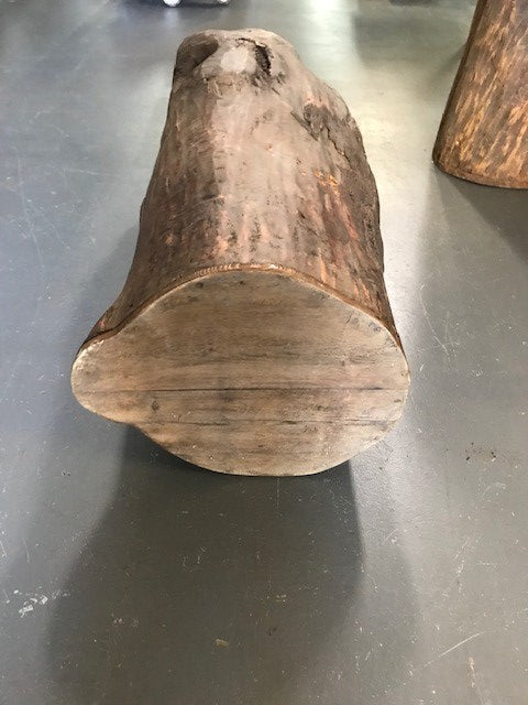 Vintage European Oak  Wooden Hollow Log #4079  Byron