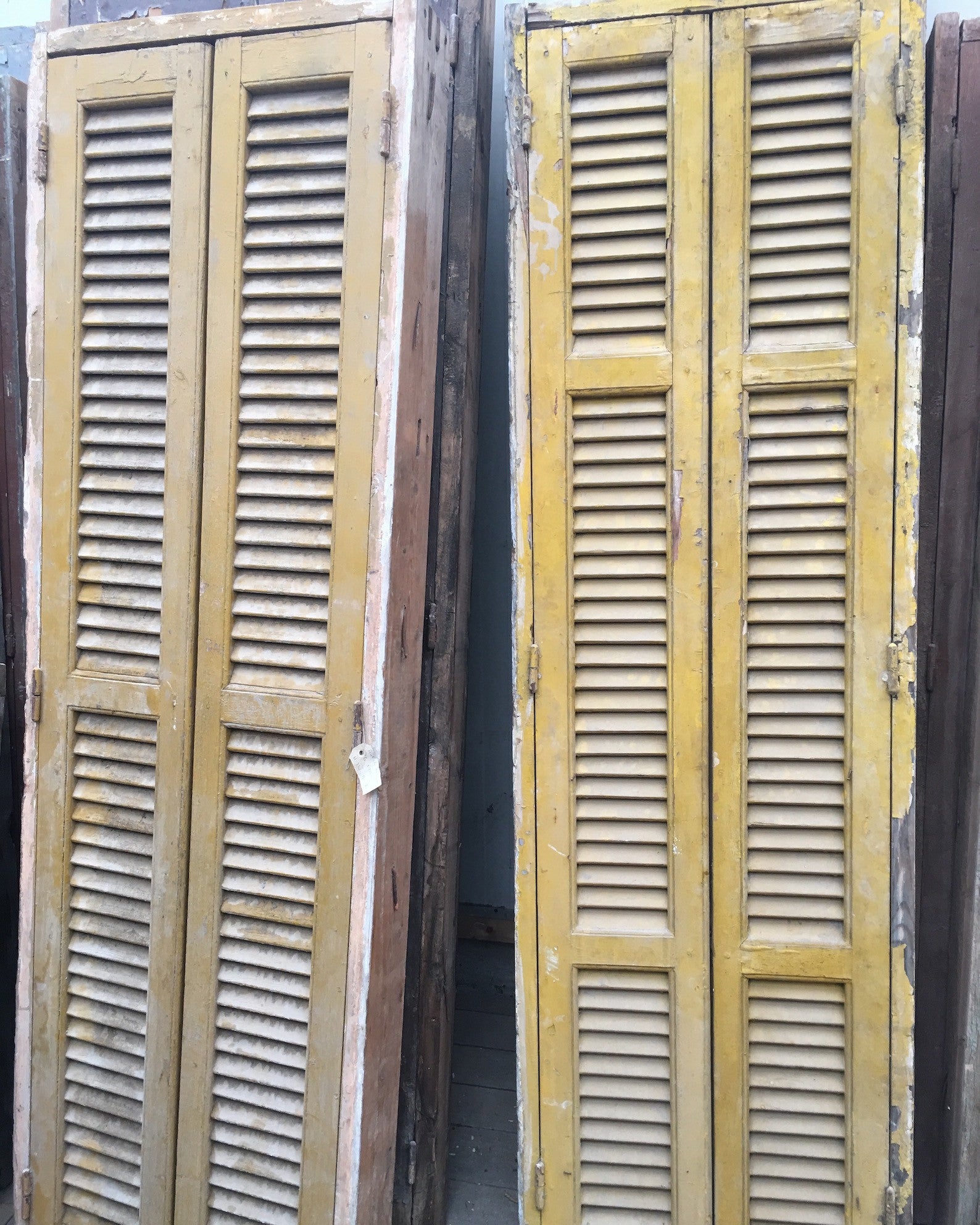 Vintage industrial window shutters and window #1532