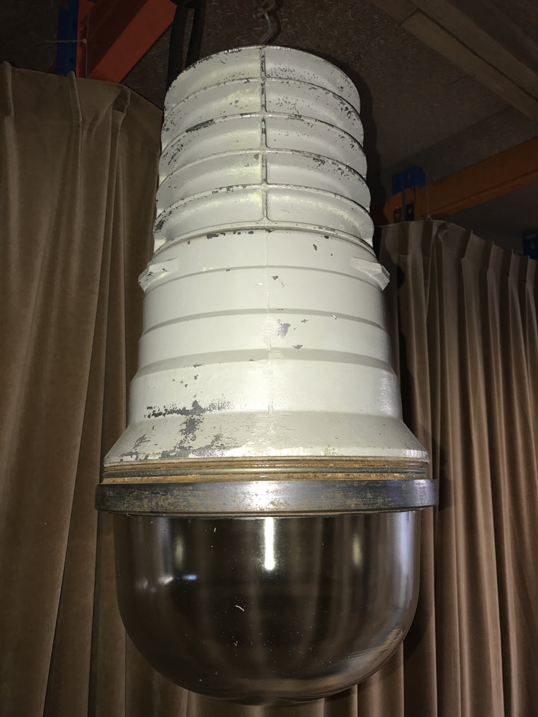 Vintage Industrial East German Warehouse Light #1540 Byron