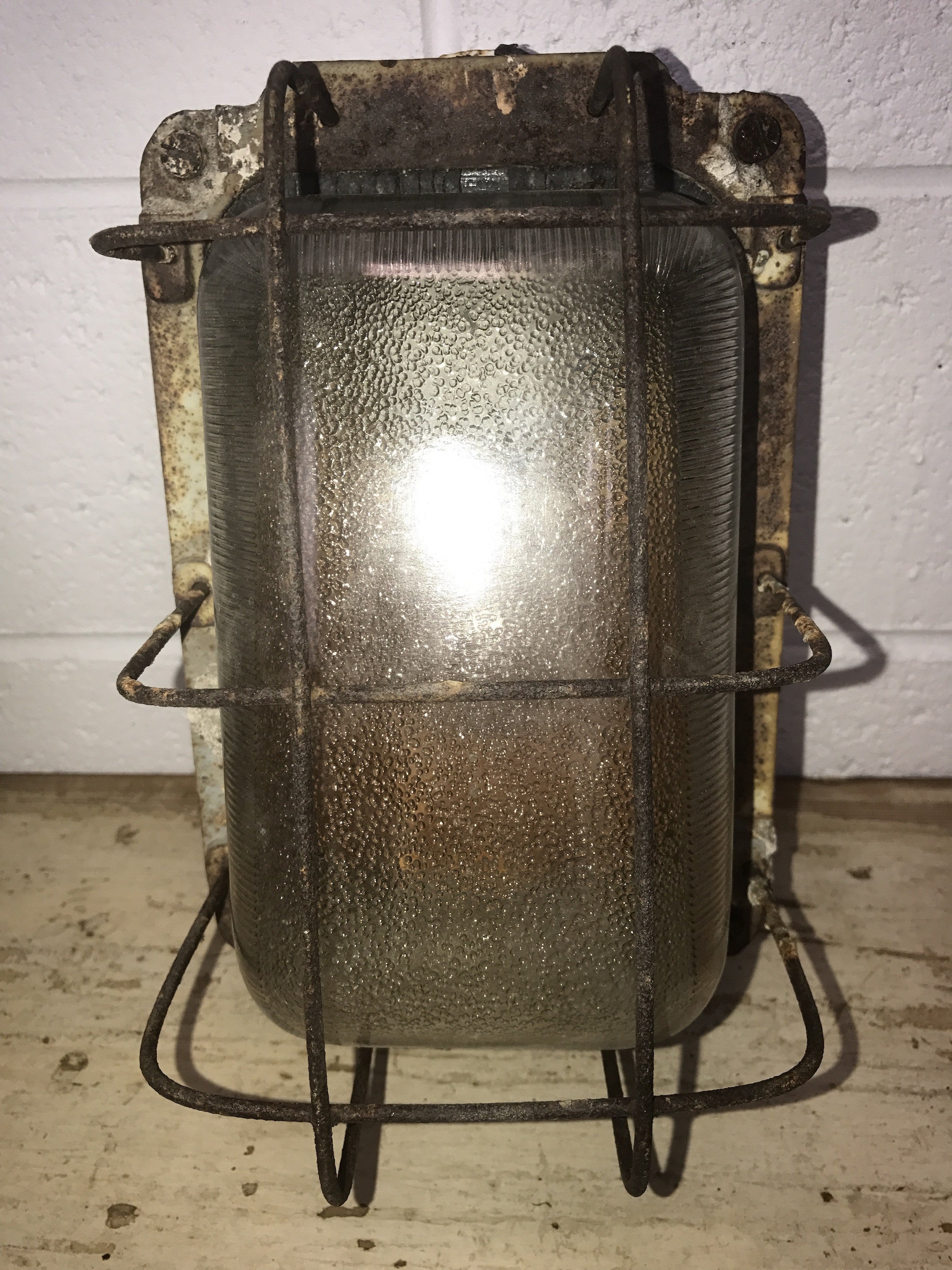 Vintage industrial CZECH warehouse lights #1544