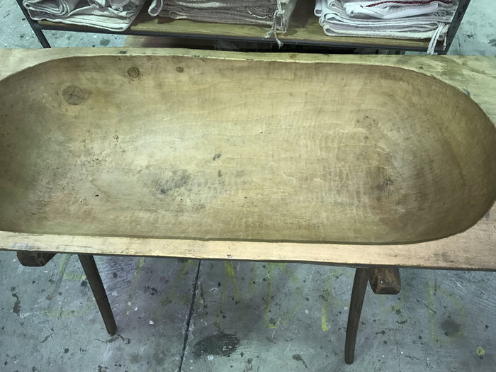 Vintage industrial French 40s Dough bowl and stand  #1591