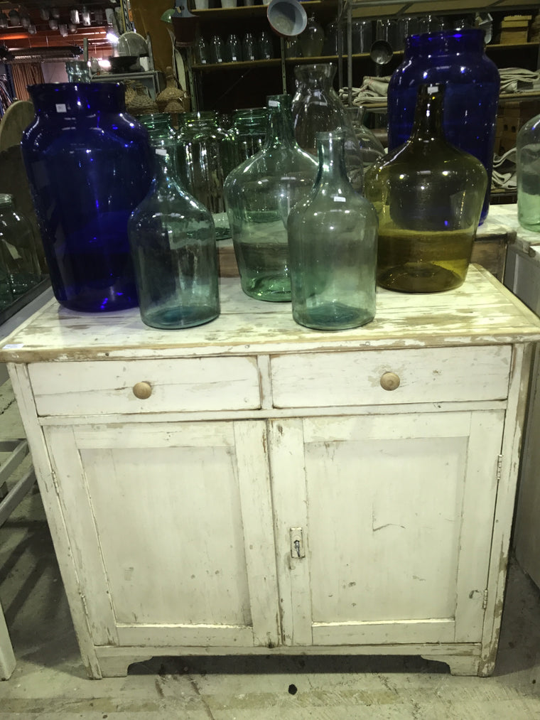 Vintage industrial European wooden kitchen cabinet #1652