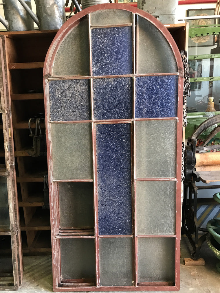 Vintage industrial European iron church windows #1677