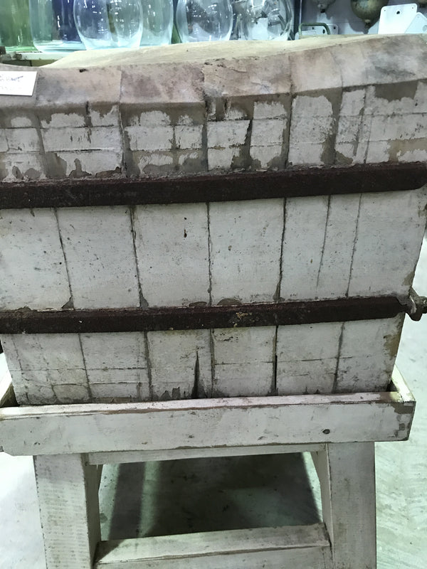 Vintage industrial European butchers block #1684