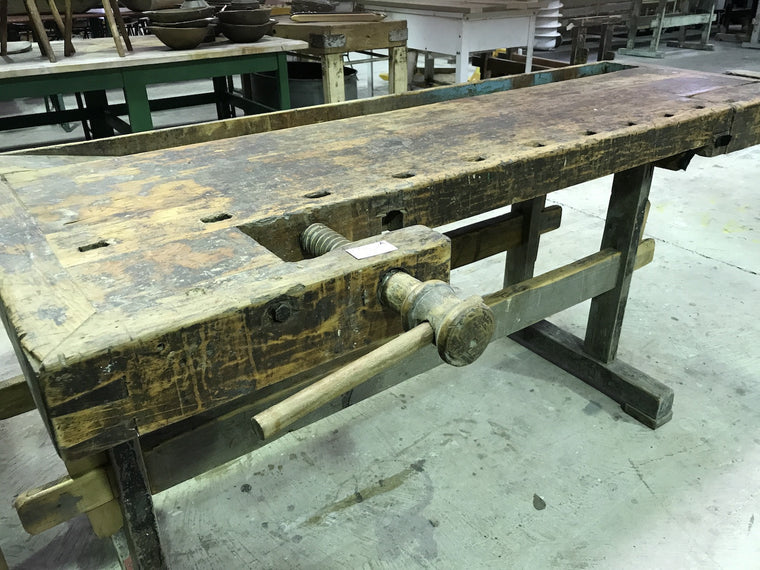 Vintage industrial European carpenters workbench 1920s #1778 A