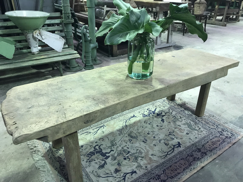 Vintage industrial Czech wooden coffee table #1792