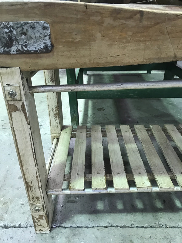 Vintage industrial European butchers block #1793 long